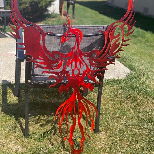 Phoenix Metal Wall Art Metal Wall Decor Metal Wall Art Etsy