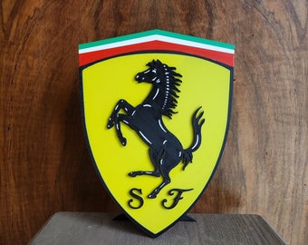 Logo Ferrari – 8 - 20 - 40 - 60 cm - 3D Print / Modèle 8cm - 1 acheté = 1 offert