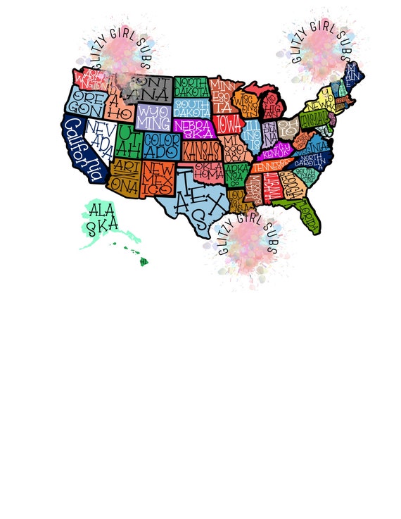 United States Map Cute