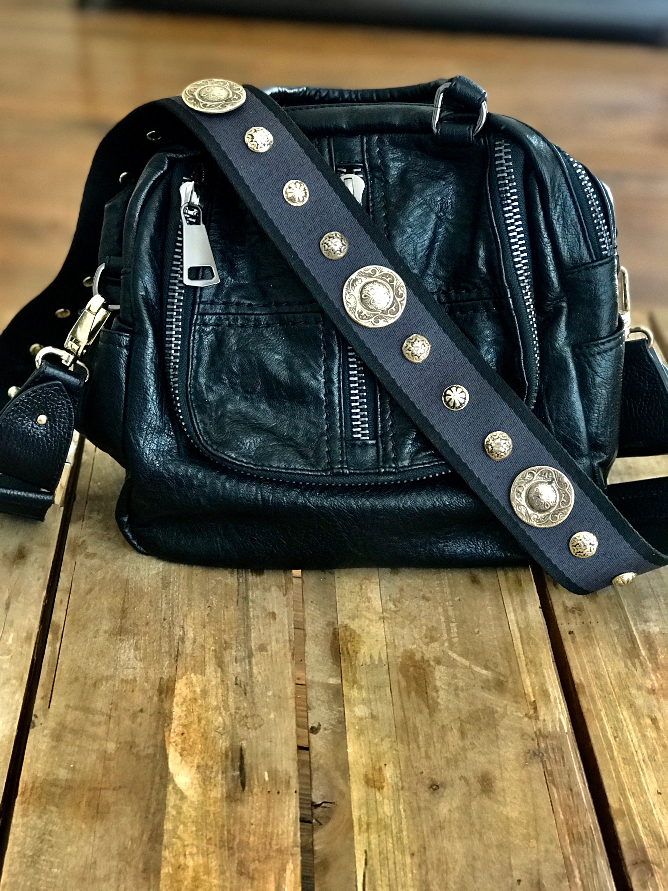 Cross Body Bag Strap UK Metal Embellished Duffle Bag Strap Etsy