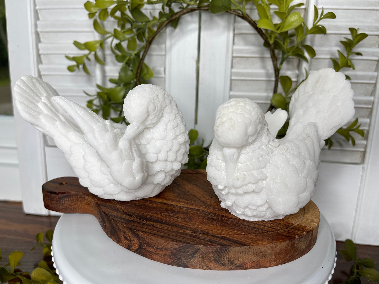 Vintage Doves Figurines Set of 2 Turtle Doves Made in | Etsy