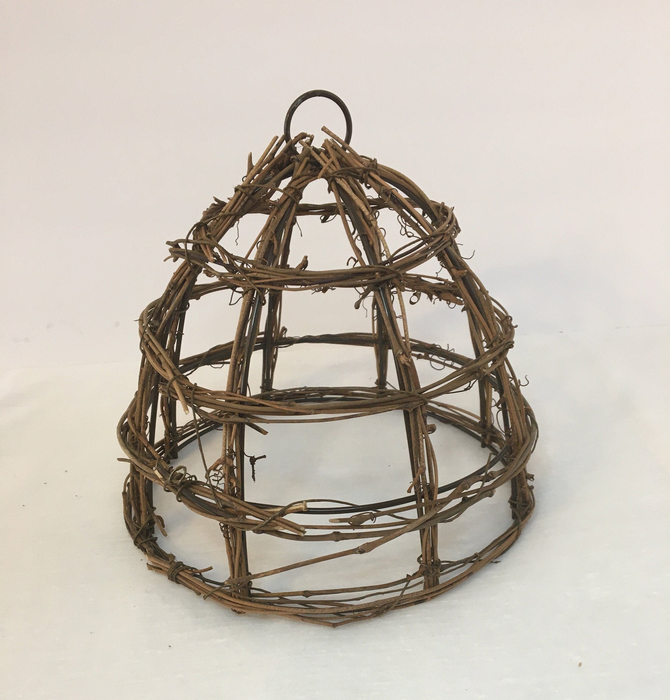 Wicker Cloche Cloche Farmhouse Decor Wicker Decor Wicker Etsy