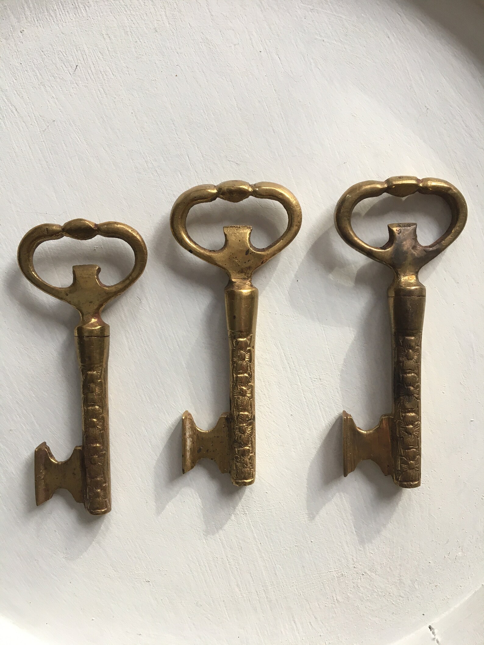 Vintage Brass Keys Brass Decor Skeleton Key Made in India Etsy