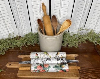 Wood Rolling Pins, Decorated Rolling Pins, Flower Rolling Pin, Bird Rolling Pin, Music Rolling Pin, Refinished Rolling Pins