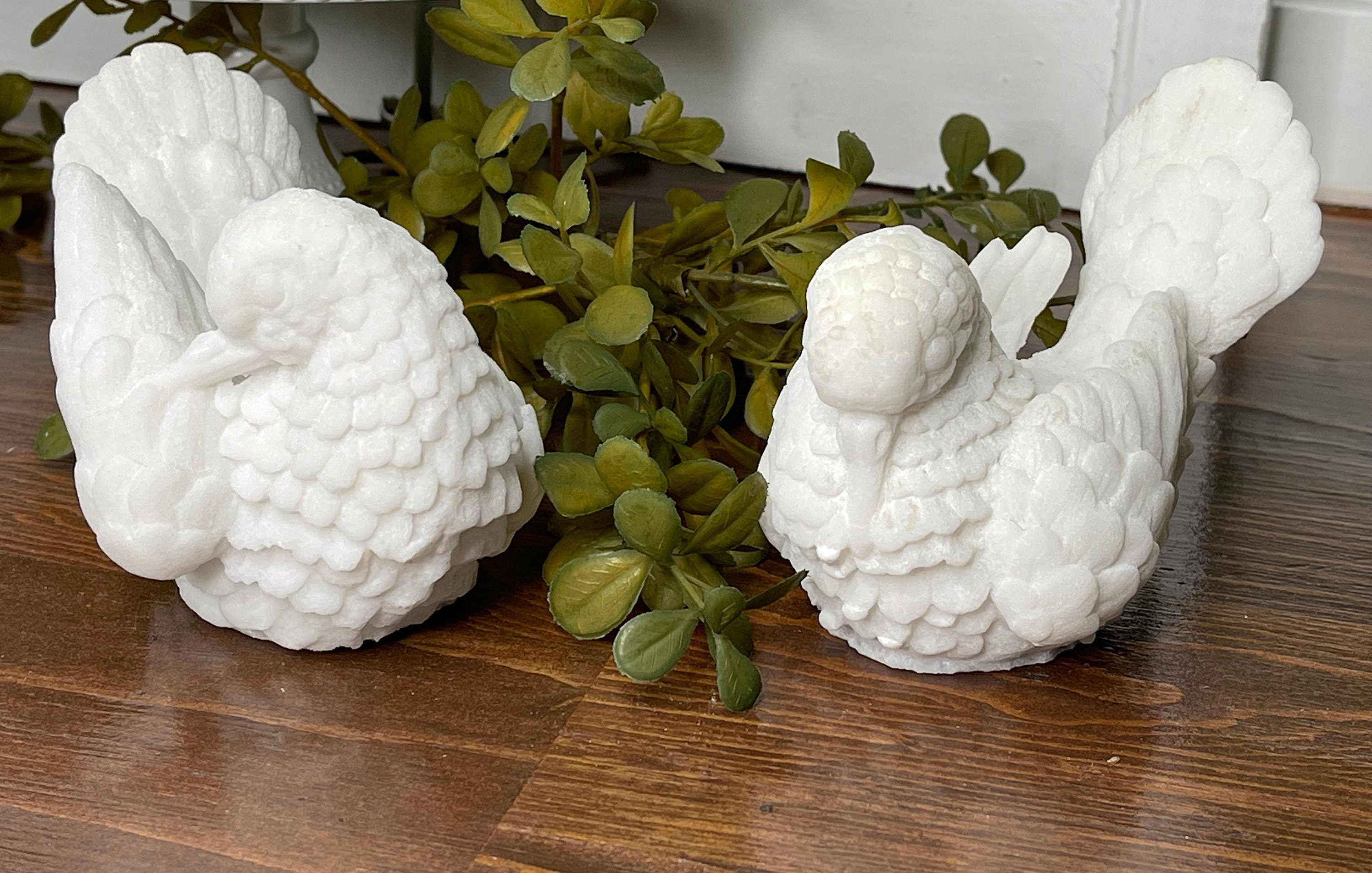 Vintage Doves Figurines Set of 2 Turtle Doves Made in | Etsy