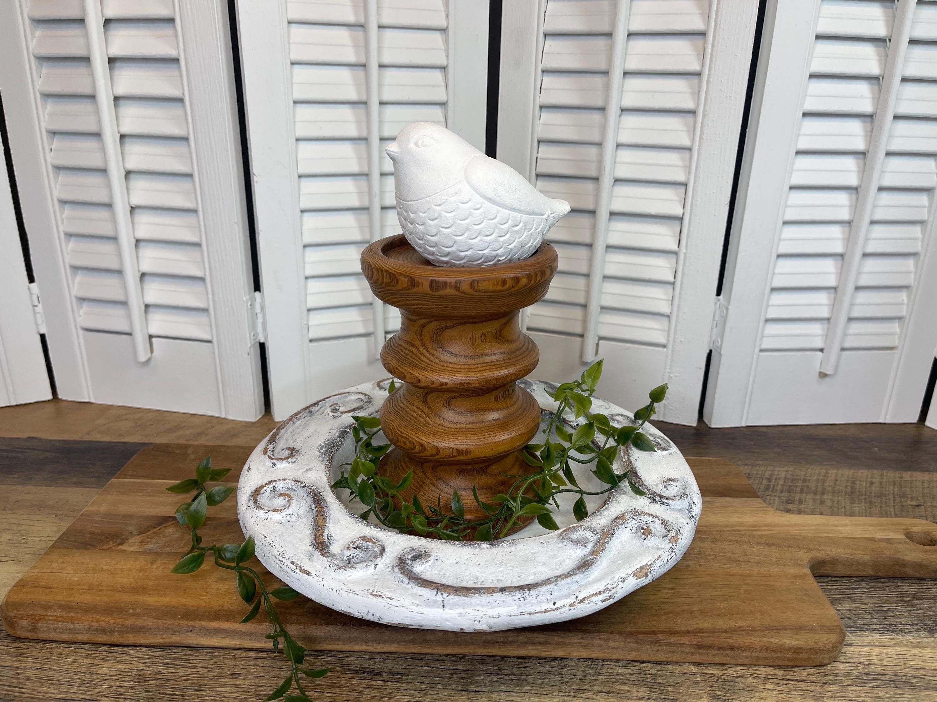 Rustic Brown Plate Dish Tray with candle holder, Hecho En Mexico