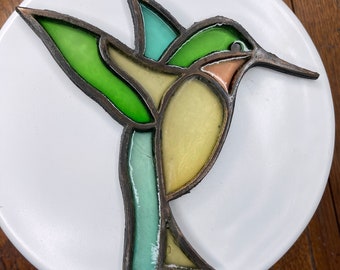 Humming Bird Suncatcher Stained Glass