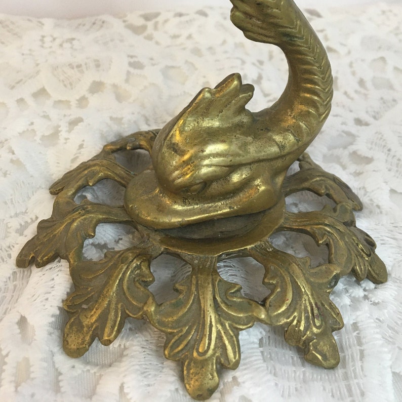 Pair Set Of 2 Brass Candle Holders Vintage Brass Asian Candlestick Holders Dragon Chinese Serpents Fish Home Living Home Decor Fontane Physio De