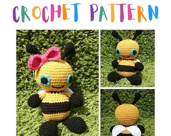CROCHET PATTERN: PDF Download - Little Bumble Bee Bertie/Betty