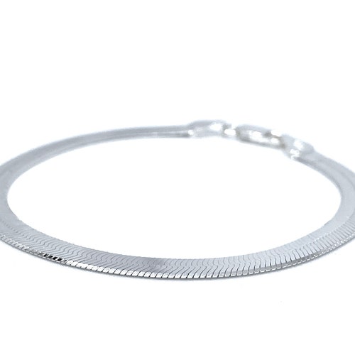 Details about   1 Piece Silver Bracelets Bali Snake Chain Flat Band Chain Bracelet 7 Inch Long 
