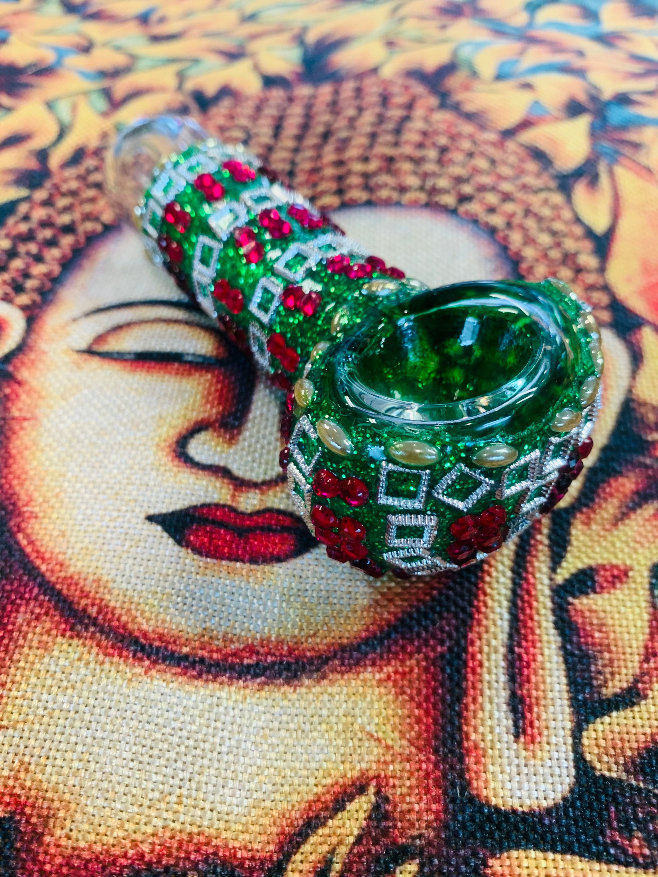 Glass Smoking Pipe/ Hand Pipe / Jewel Pipe/hand Pipes/handmade Etsy