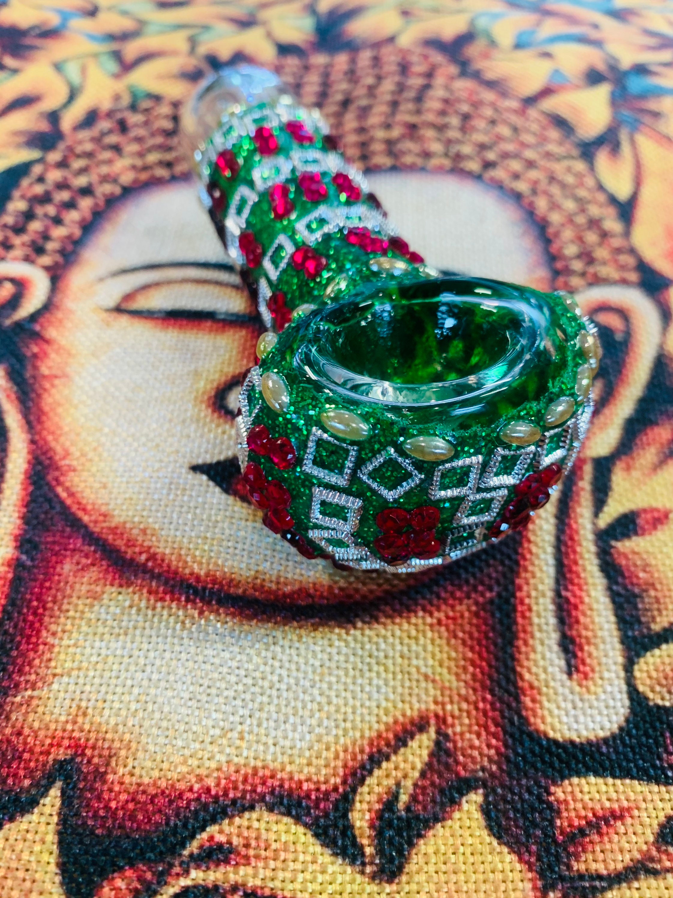 Glass Smoking Pipe/ Hand Pipe / Jewel Pipe/hand Pipes/handmade Etsy