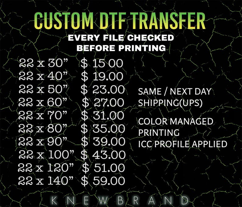 Custom DTF Gang Sheet: Press Ready Transfers immagine 1