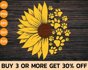 Free Free 325 Sunflower Paw Print Svg Free SVG PNG EPS DXF File