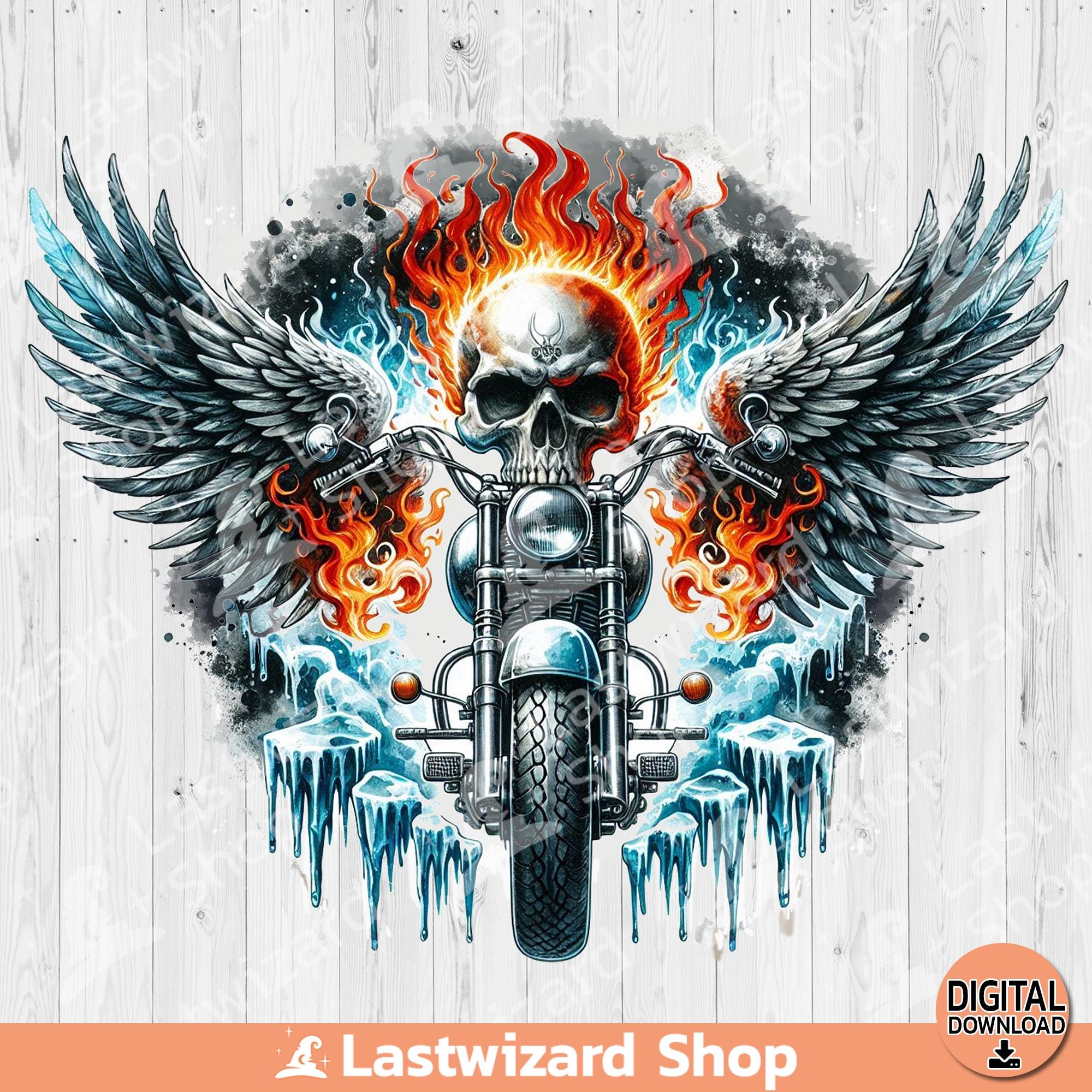 Dibujo de calavera de motociclista - Etsy México, image size:2000x2000