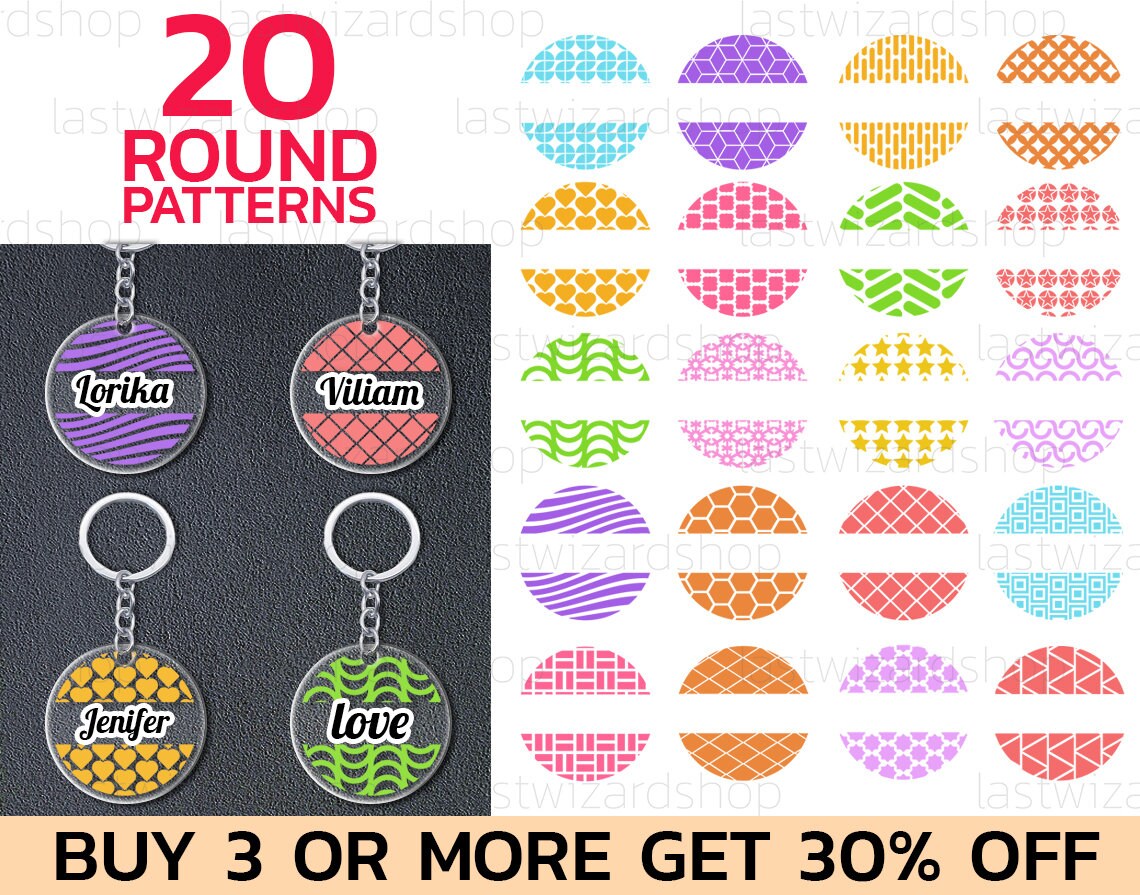 Download Cercle Monogram Keychain Svg Keyring Background Svg Bundle ...