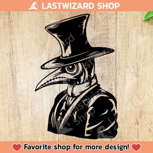 Plague Doctor Svg Png Dxf, Medieval Svg, Virus Svg, Witch Doctor Svg, Goth Halloween Svg, Sickness Doctor Clip Art, Cricut, Silhouette, Gift