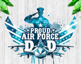 Proud Air Force Dad PNG, Veteran Sublimation Design (Digital Download)