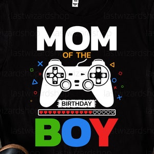 Mama des Geburtstagskindes svg, Geburtstags-Gamer svg, Gamer-Sohn-Svg, Videospieler-Party-T-Shirt, Png, Eps, Schneidedatei für Cricut, Silhouette