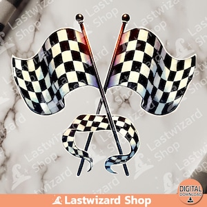 Racing Flags X Cross Png, Race Car Birthday Sublimation Design, Watercolor Race Car Clipart, Raceway Png, Checkered Flag, Race Car Shirt Png