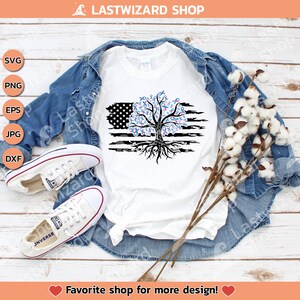 Male Breast Cancer Tree Usa Flag Svg, Cancer Awareness Svg, Blue Pink ...