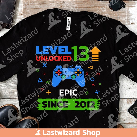Cadeau Garçon 13 ans Anniversaire Gamer Niveau 13 Adolescent T-Shirt
