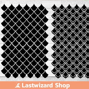 3D Meerjungfrau oder Drachenschuppe Cut File, 2 Bundle, Dxf, Png, Eps, Silhouette, Plotterdatei für Cricut, Für Becher