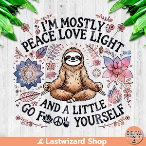 Luiaardyoga, png-bestand: grappige aquarelillustraties (digitale download)