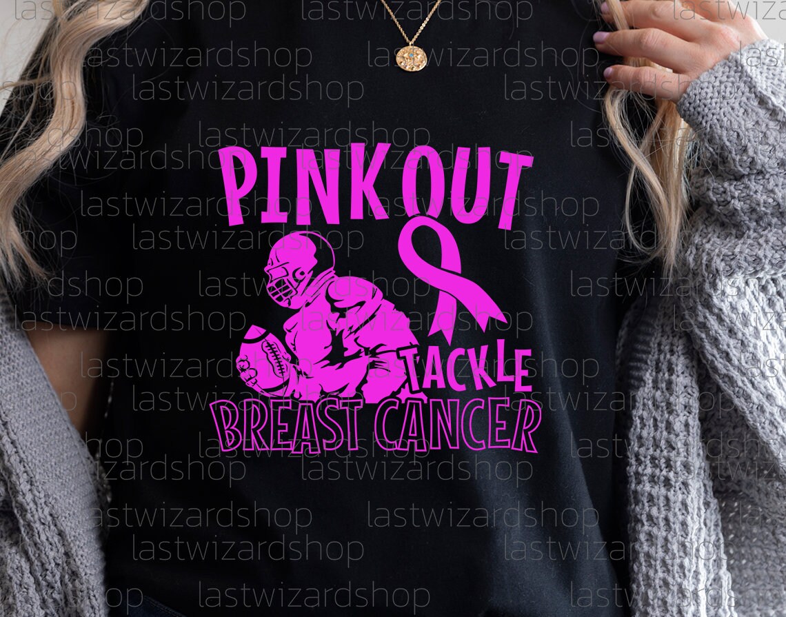 Pink Out Tackle Breast Cancer Svg Cancer Awareness Svg Pink - Etsy