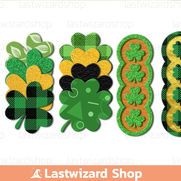 St Patrick's Shamrock Snap Clip Svg, Green Clover Hair Clip, SnapClip, Bow Template, Clippie Cover, Cutting Files For Cricut, Silhouette