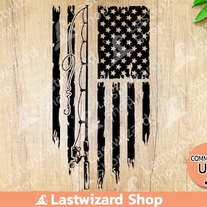 Patriottische vlag visser Svg, hengel Svg, visserij Svg, Amerikaanse vlag, hengel svg, dxf, png, eps, gesneden bestanden - Cricut, cadeau voor papa, mens
