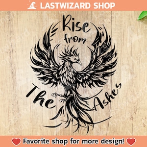 rise from the ashes Svg, Phoenix Mythological rebirth Svg, Bird Svg, Fire Svg, Rising Svg, Cricut, silhouette, png, Gift for Mythology Lover