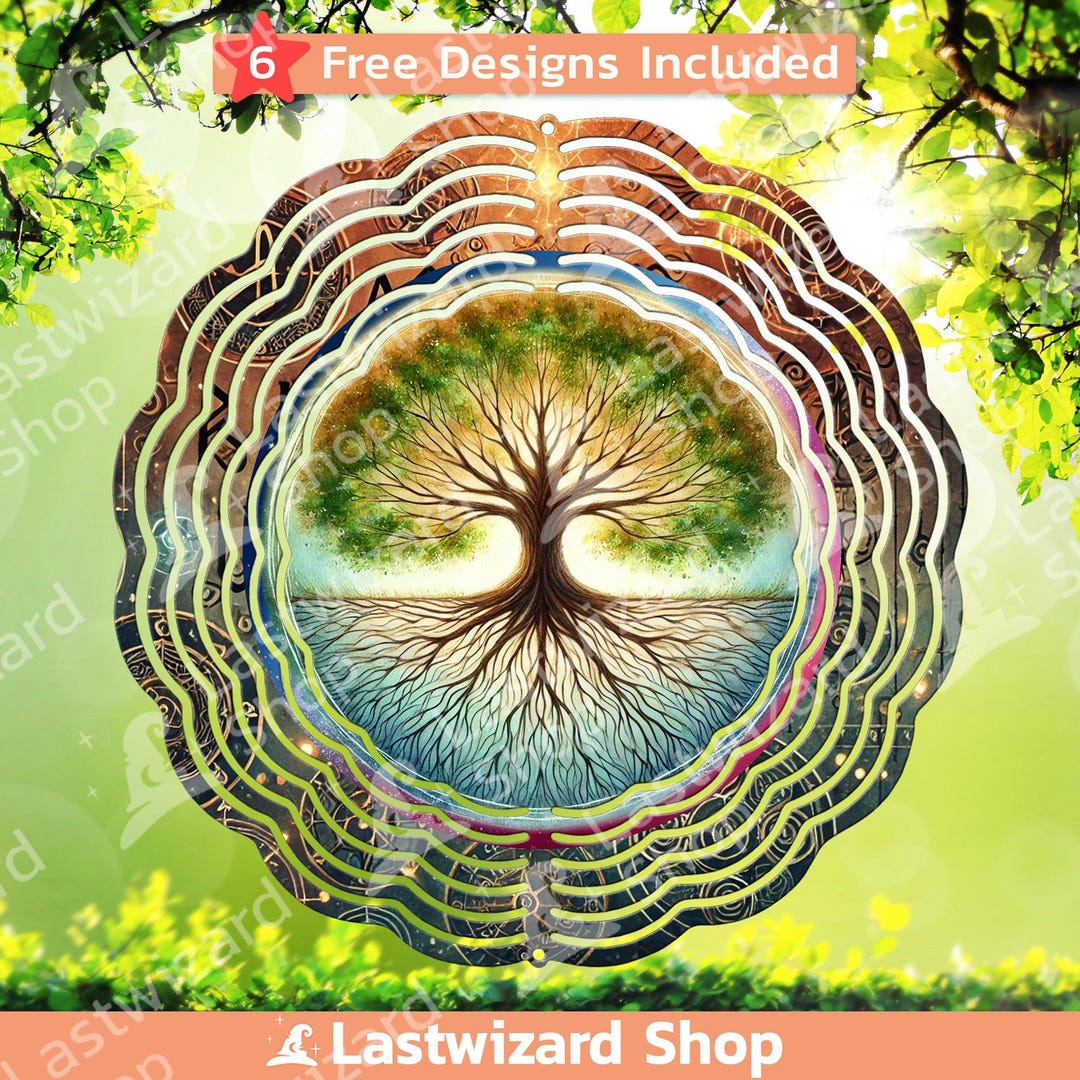 Celtic Tree of Life Wind Spinner PNG: Sublimation Design (digital ...