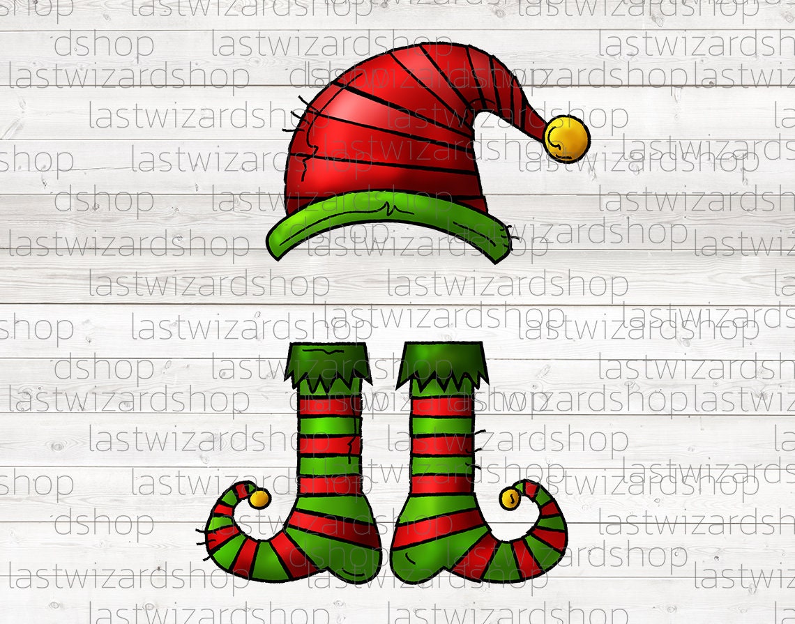ELF Acrylic Sublimation BLANKS Christmas Ornaments Holiday Acrylic White  Blanks Unisub or Cast Acrylic Unfinished Blanks Elf Hat With Shoes 