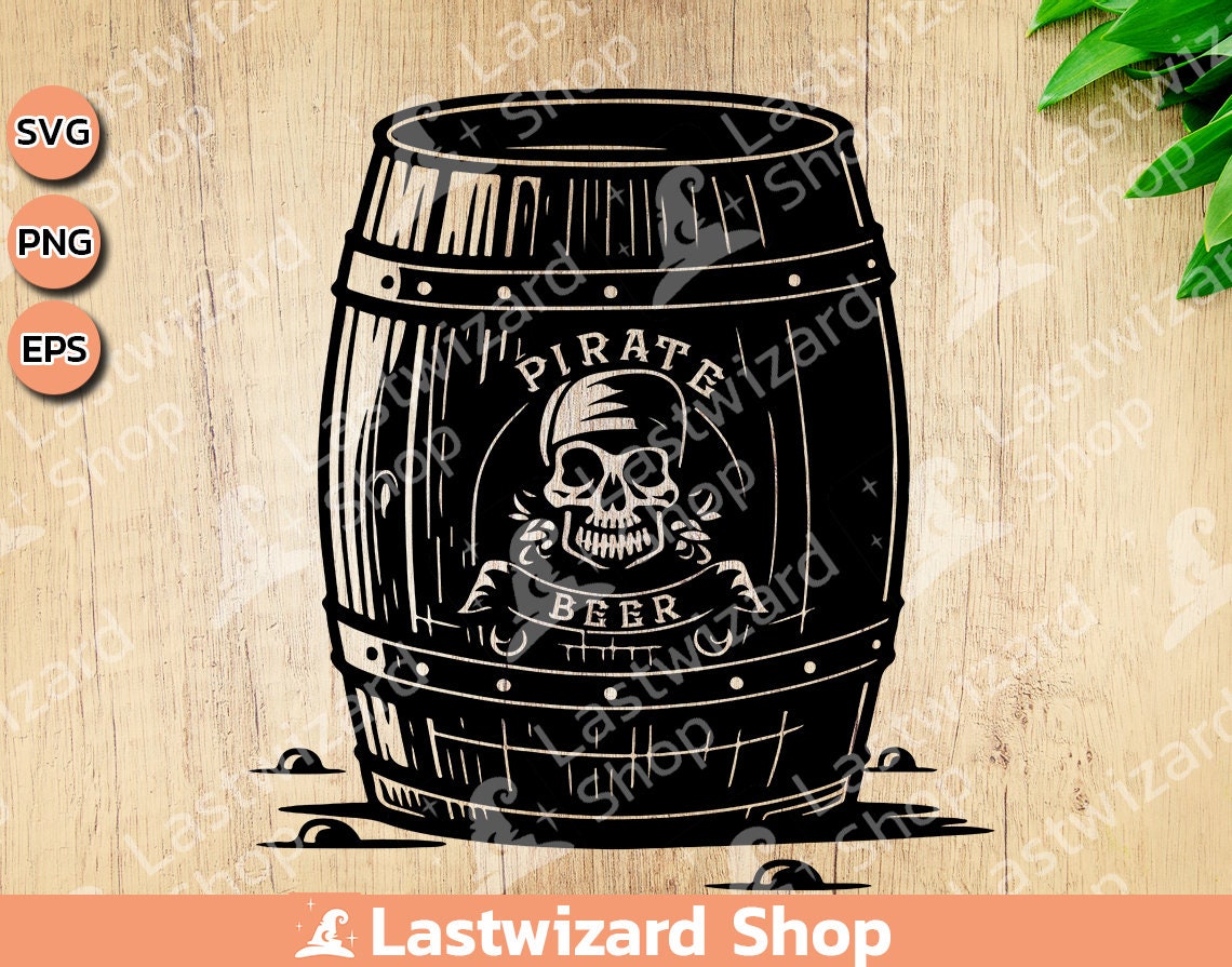 Beer Barrel of Pirate Svg Craft Beer Svg Keg Svg Hops Svg Etsy Canada