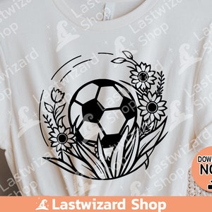 Soccer With Flower Svg, Soccer Ball Svg, Penalty Kick, Football Mom Svg ...