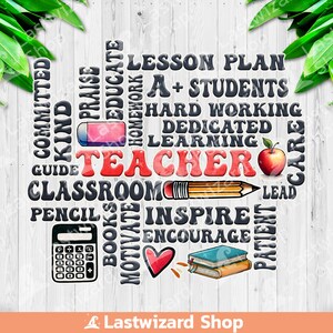 Leraar WordArt png, leraar sublimatie ontwerp, onderwijs clipart, grappige nieuwe leraar, school png, leraar moeder png, digitale download