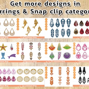 Chevron Earrings Svg, Arrow Earring Svg, Fringe Earrings Svg, Faux Leather Earrings, Earring Template, Cutting Files For Cricut, Silhouette image 5