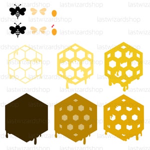 Download 3D Bee and Layered Honeycomb Svg Mandala Svg Baby Shower | Etsy