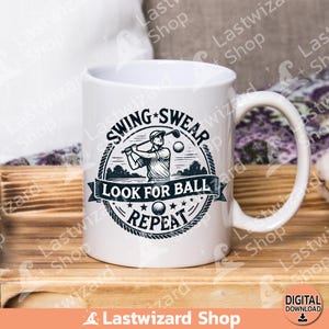 Vintage aesthetic golf enthusiast sublimation design featuring a classic golf ball silhouette and relatable sports humor for weekend golfers.