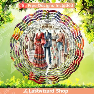 Cata-vento para roupas de luxo PNG, modelo de sublimação para cabide de porta de roupas da moda PNG, design de cata-vento para cabideiro de roupas Boho