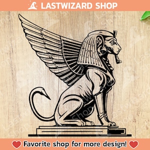 Egyptian Sphinx Svg, Pharoah Svg, Egypt Svg, Pyramid Svg, Mummy Svg, Good Luck, Vinyl Cutter, Cricut, Png Dxf Eps, Gift For Archaeologist