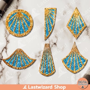 Egypte boucle d'oreille géométrique empilée SVG, boucle d'oreille empilée Svg, boucles d'oreilles simili cuir, modèle de boucle d'oreille, fichiers de découpe pour Cricut, Silhouette