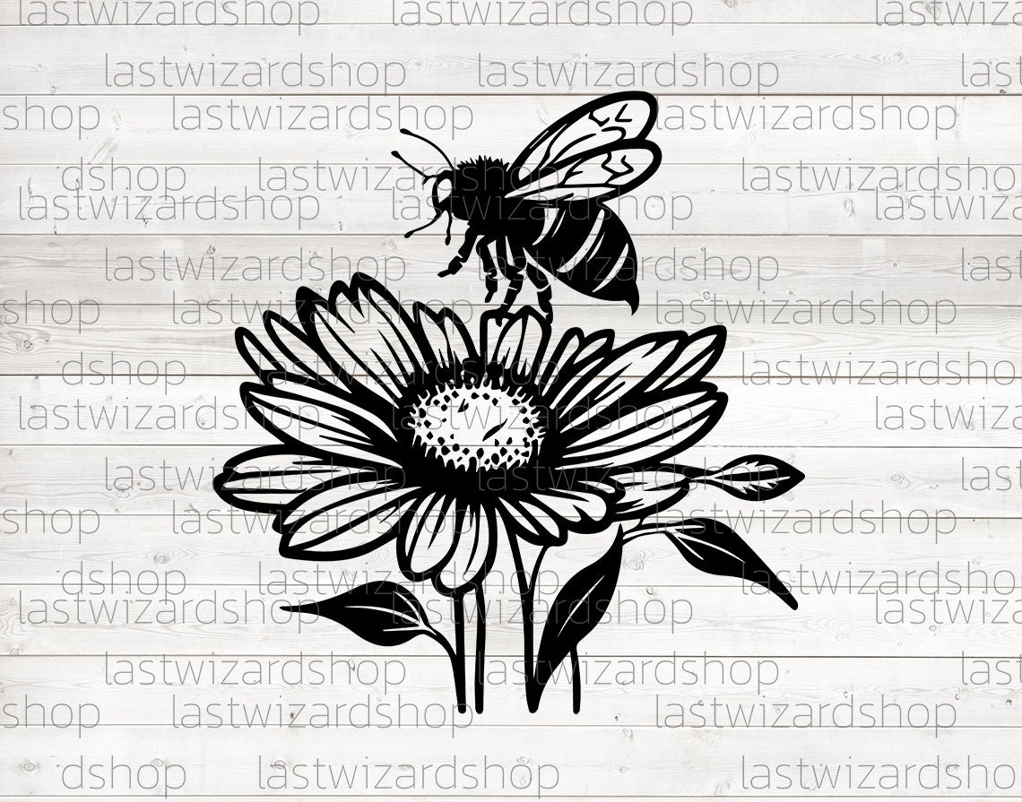 Sunflower and Bee Svg Honey Bee Svg Flower Svg Mother's Etsy Australia