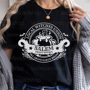 Salem sorcières Svg, Svg de l'Union des sorcières locales, Svg de sorcière d'Halloween, signe d'Halloween, gobelet d'Halloween Png, Dxf, fichiers coupés de chemise de sorcière - Cricut