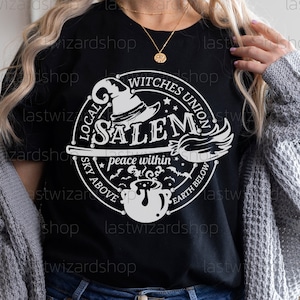 Union locale des sorcières Salem Witches Svg, Salem Broom Co Svg, Witches Brew Png, Dxf chemise coupe fichiers - Cricut, Silhouette, cadeau pour Halloween