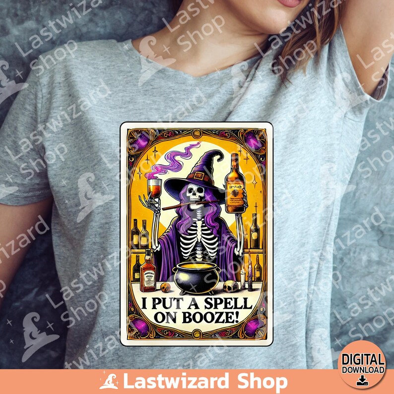 I Put A Spell on Booze Tarot Card, Tarot Cards Deck, I Put A Spell on