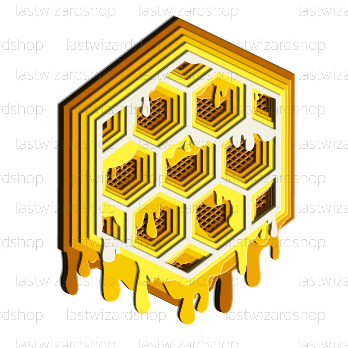 Download 3D Bee and Layered Honeycomb Svg Mandala Svg Baby Shower ...