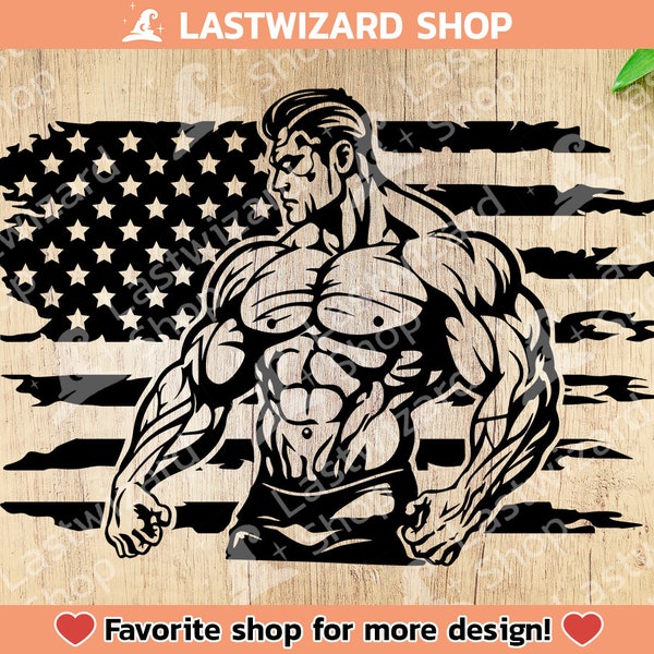 Bodybuilding with usa flag Svg, Workout Physique Svg Png, Gym, Body Builder Svg, Weight Lifter, motivational svg, Cricut, Fitness Coach Gift