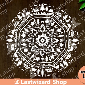 Mandala Reise-Svg, Camping-Svg, Camper-Svg, Zelt-Svg, Abenteuer, Straße, Wald, Lagerfeuer, Png, Cricut, Geschenk für Männer, Papa, Naturliebhaber